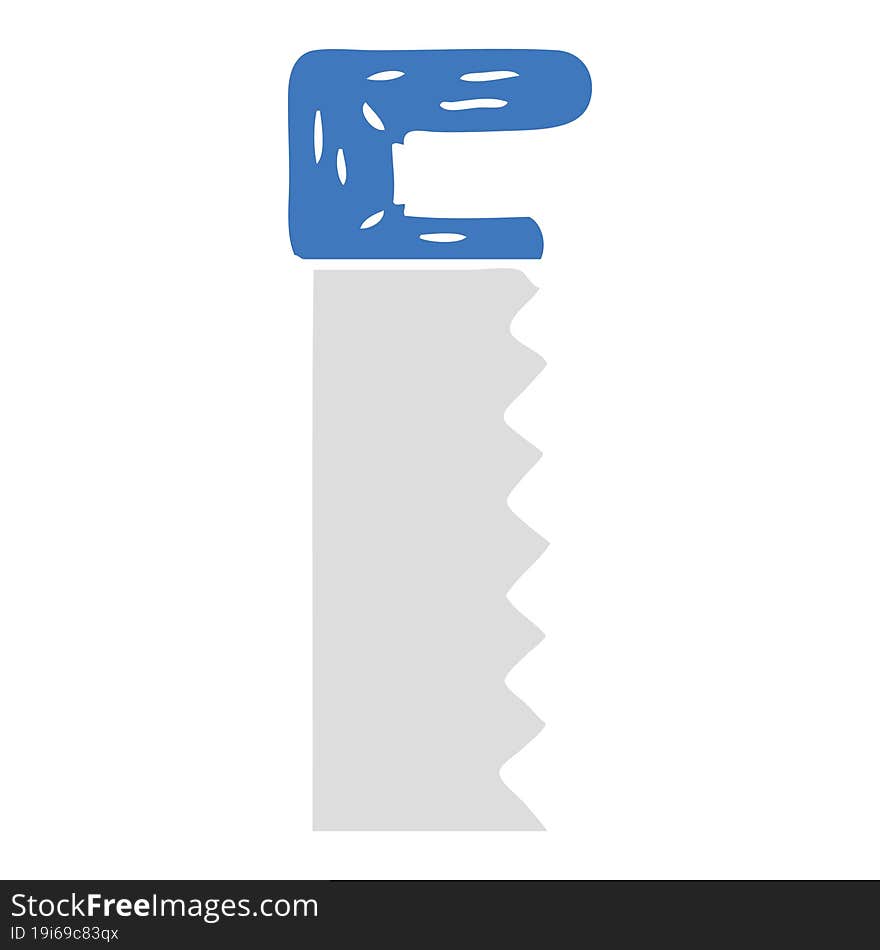 cartoon doodle of a metal saw