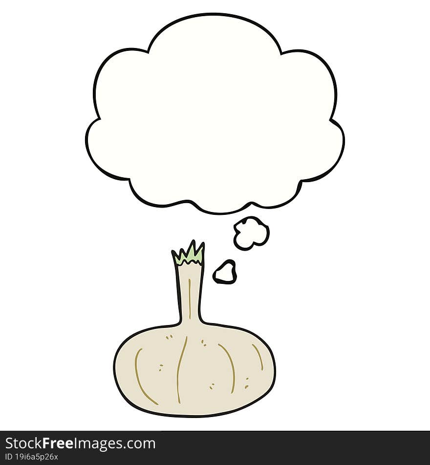 cartoon onion with thought bubble. cartoon onion with thought bubble