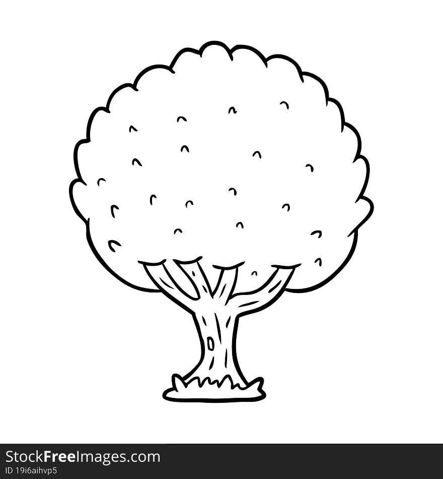 line drawing of a tree. line drawing of a tree