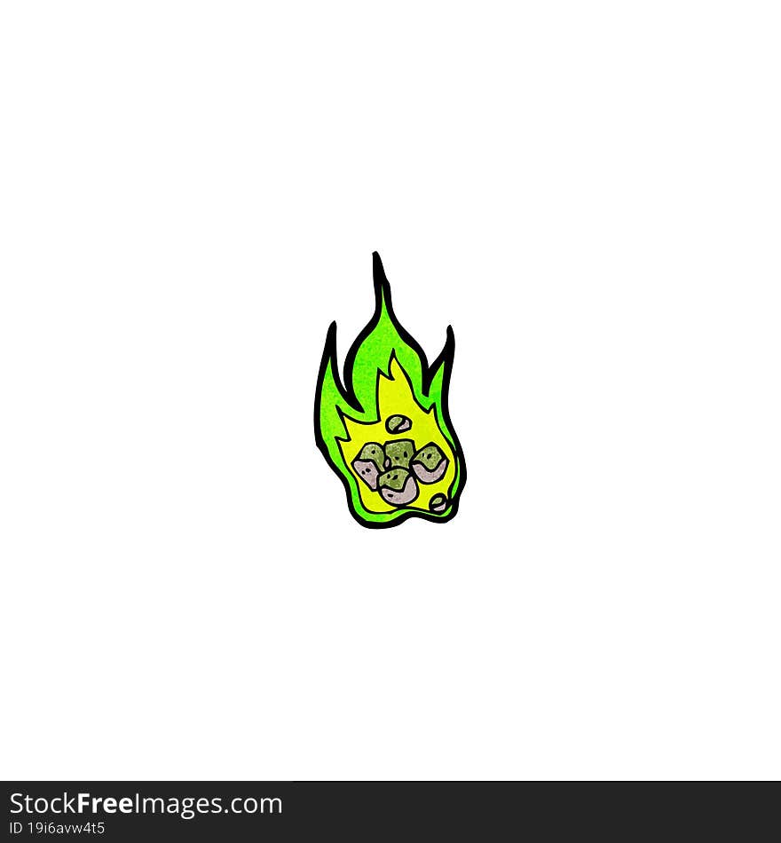 Cartoon Glowing Flame