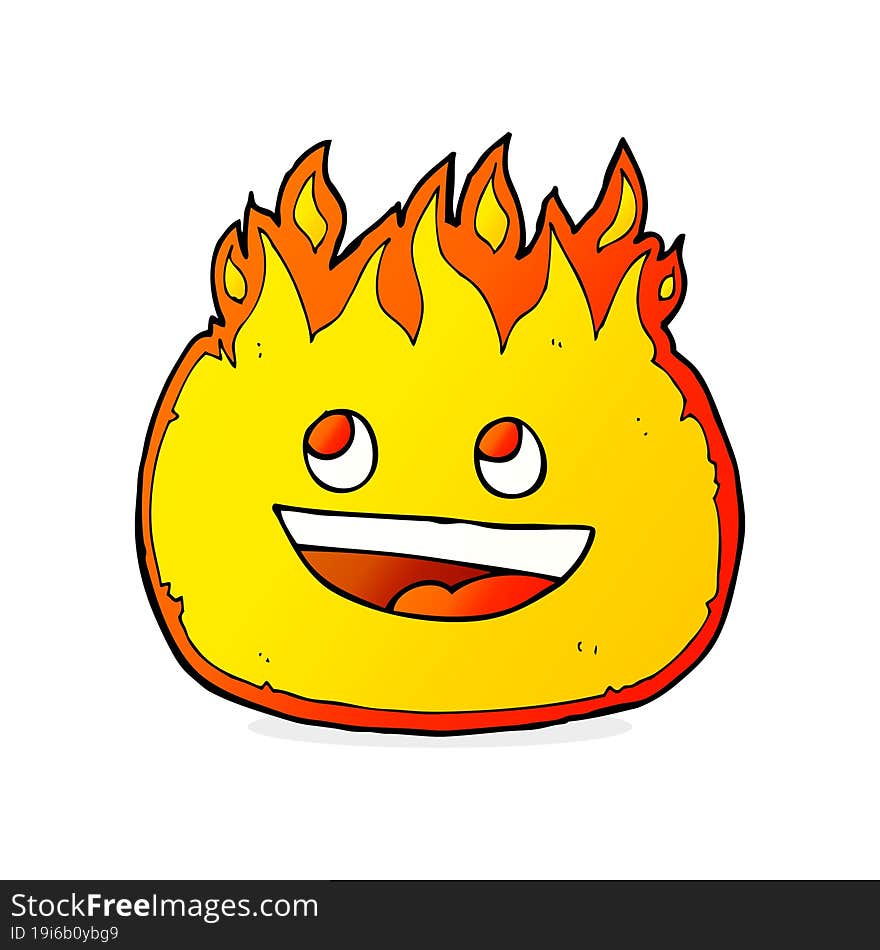 Cartoon Happy Fire