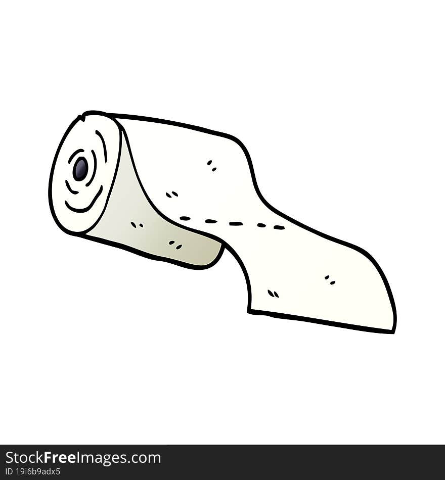 cartoon doodle toilet roll