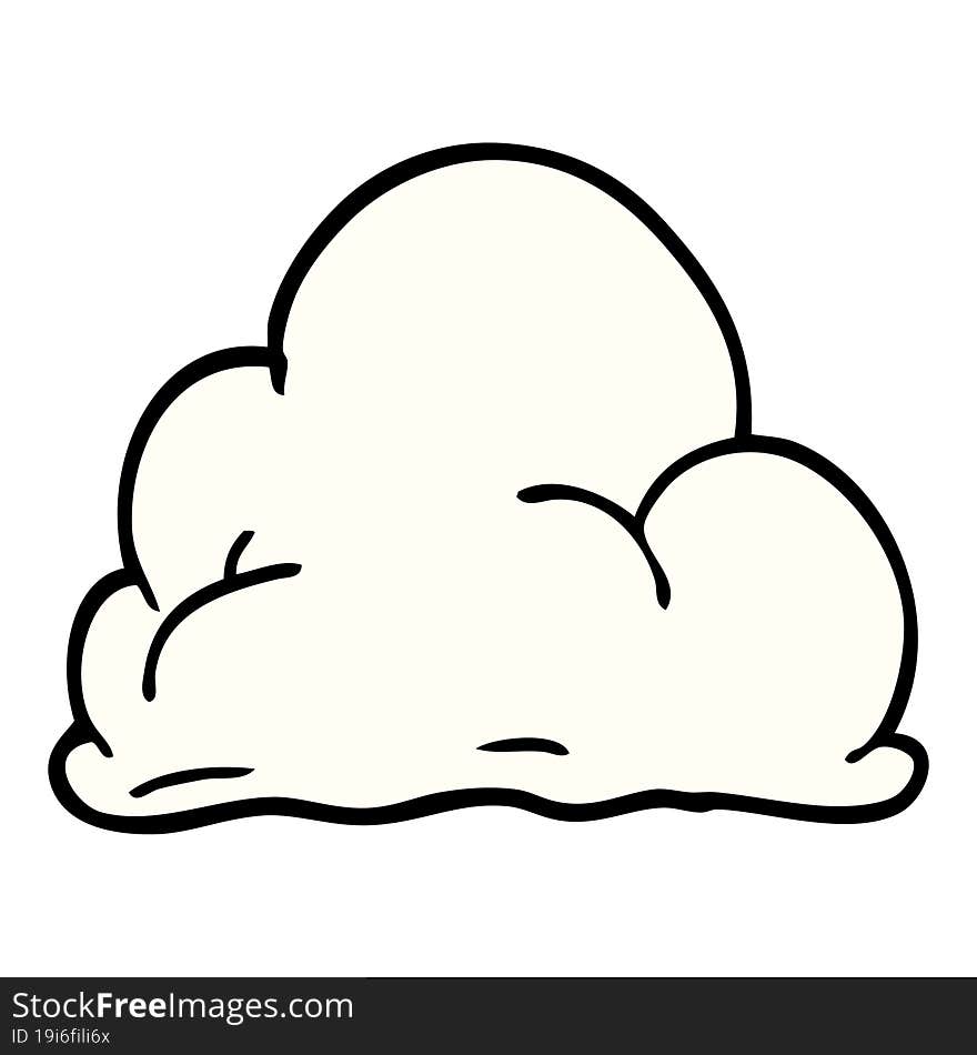 cartoon doodle fluffy white clouds