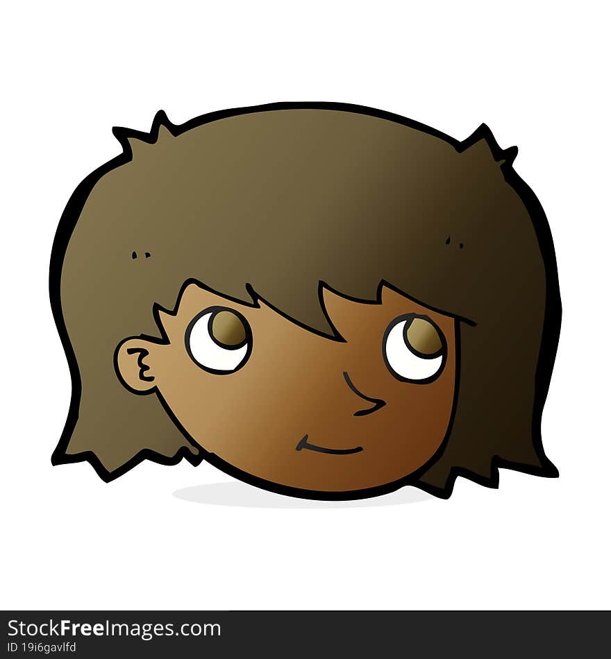 cartoon female face