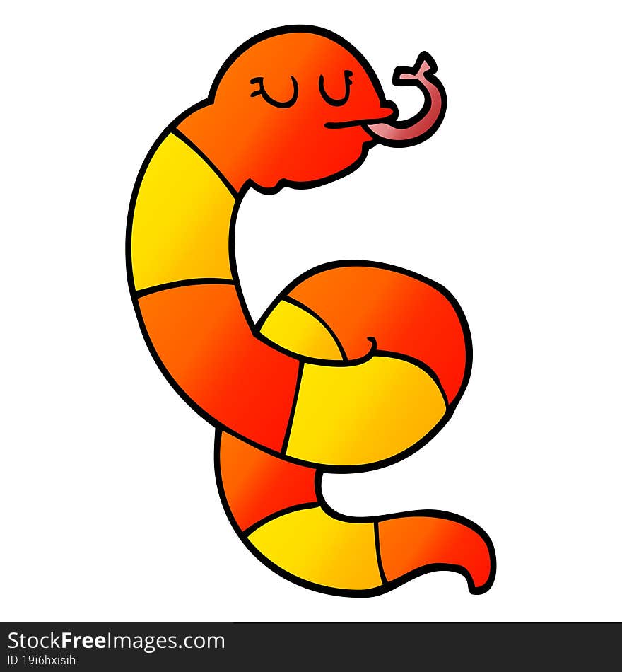 cartoon doodle poisonous snake