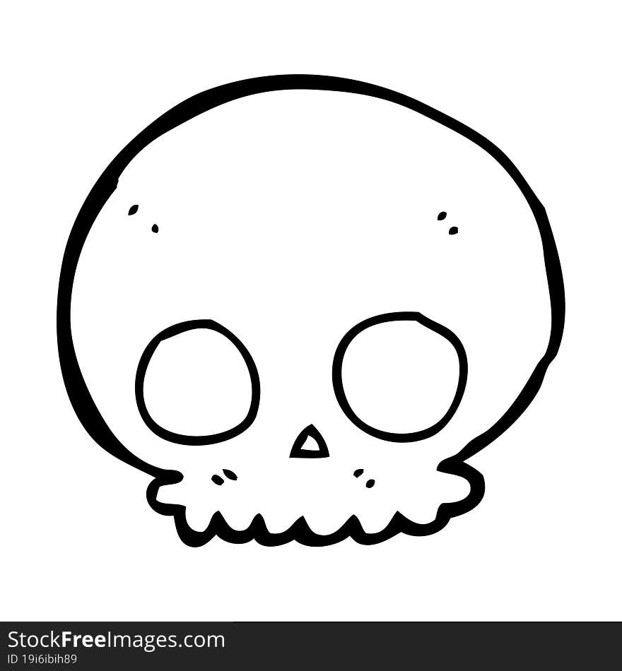 cartoon skull