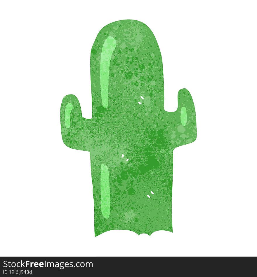 retro cartoon cactus