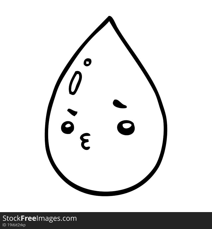 cartoon cute raindrop