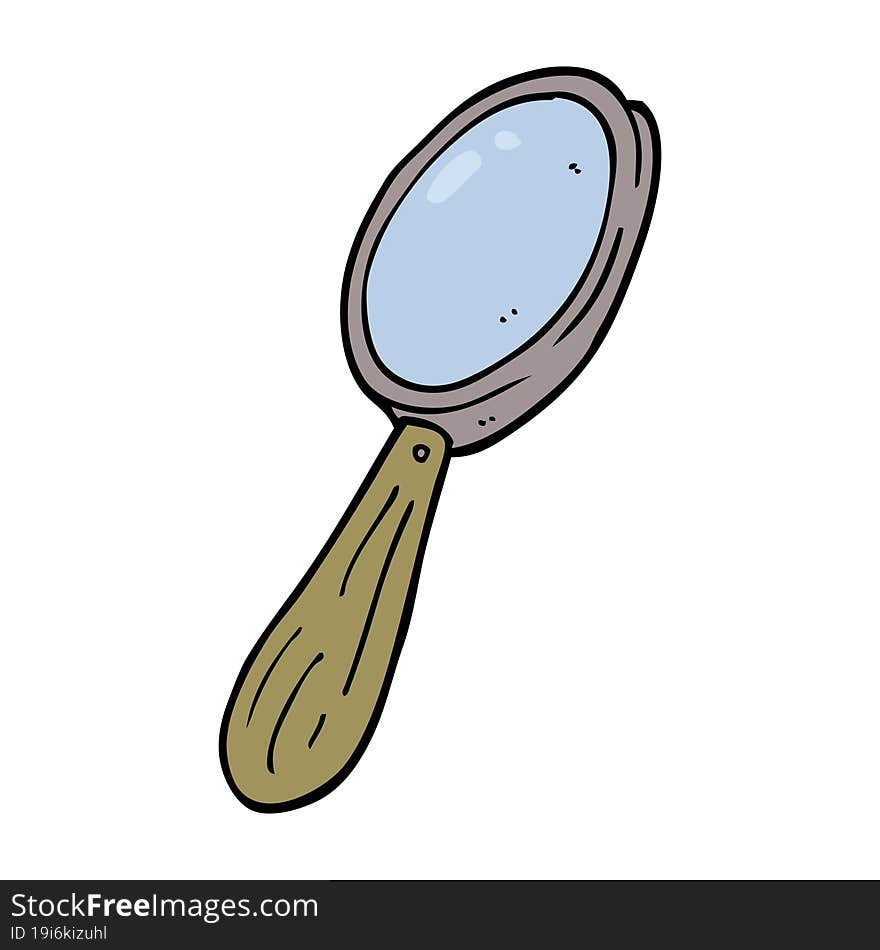 Cartoon Doodle Magnifying Glass