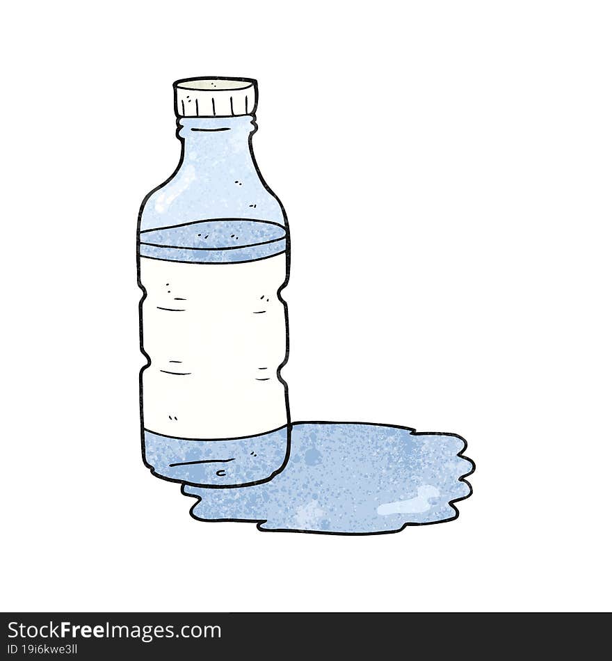 textured cartoon water bottle