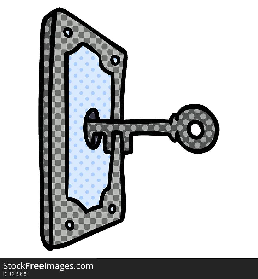 cartoon doodle of a door handle