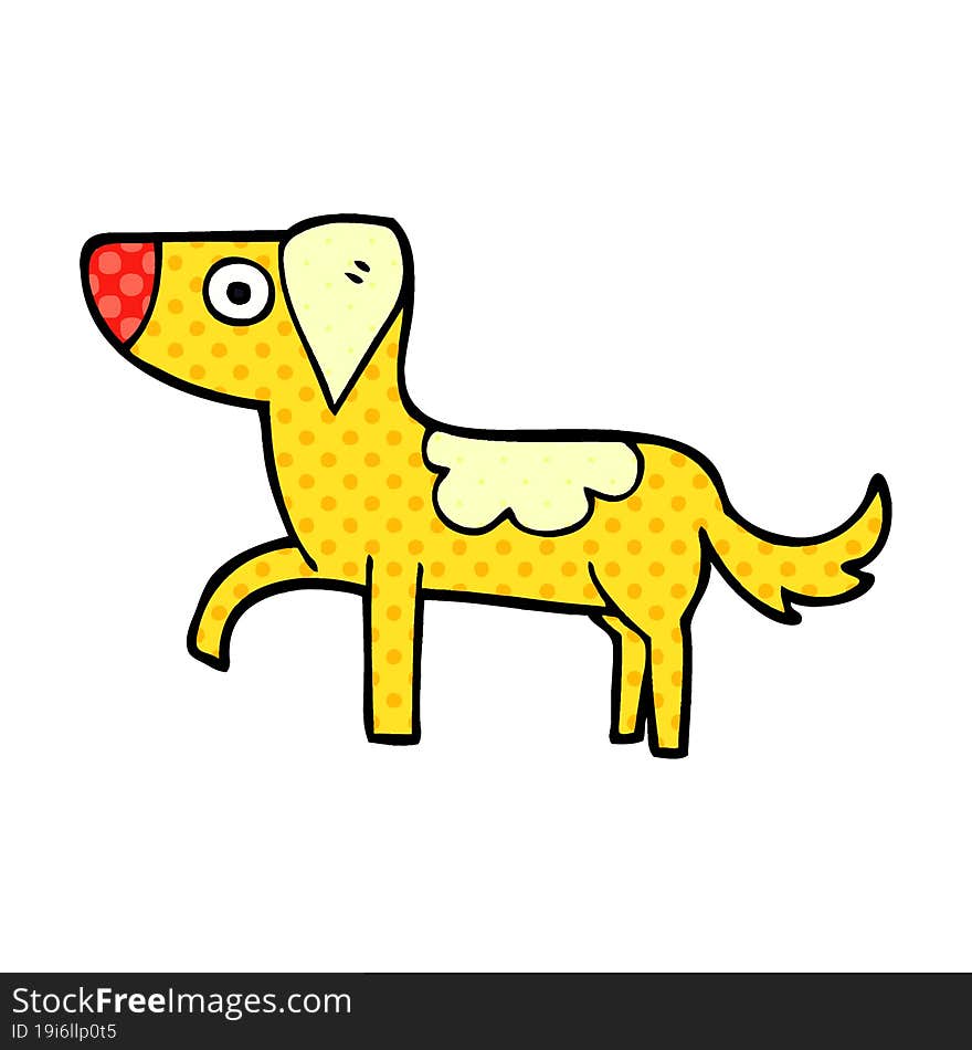 Cartoon Doodle Standing Dog