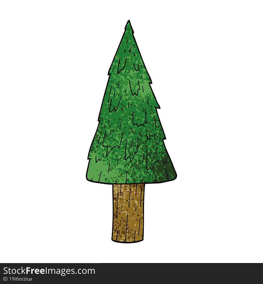 Cartoon Doodle Christmas Tree