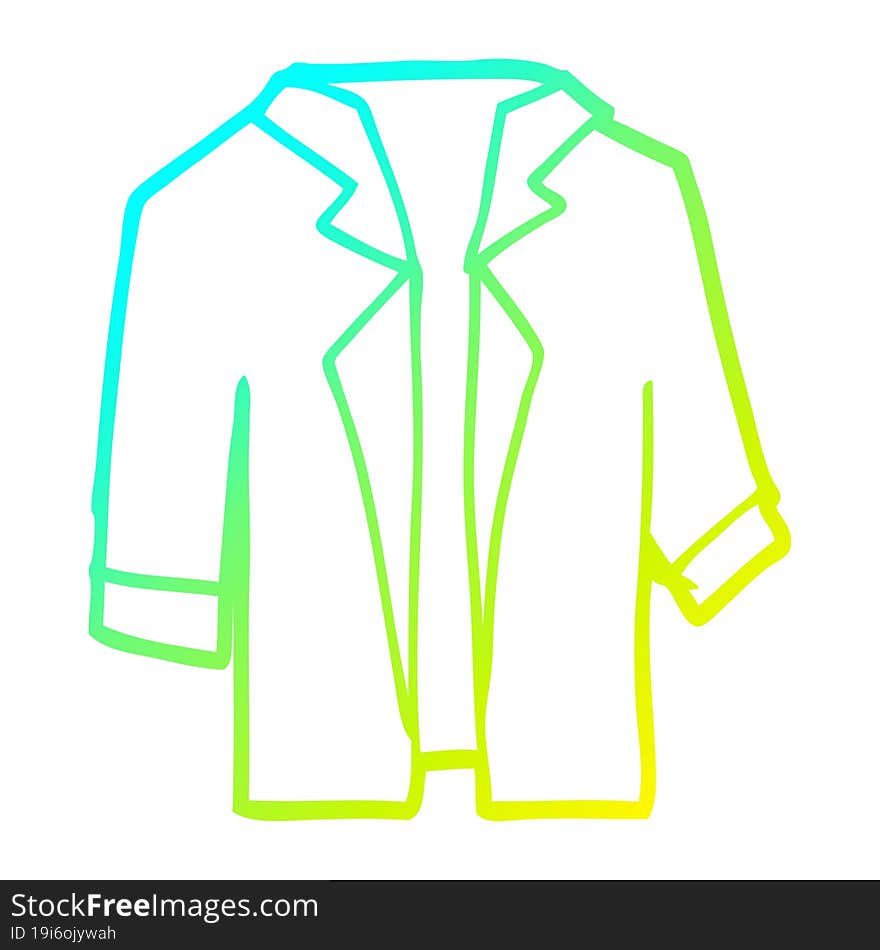 Cold Gradient Line Drawing Cartoon Suit Shirt