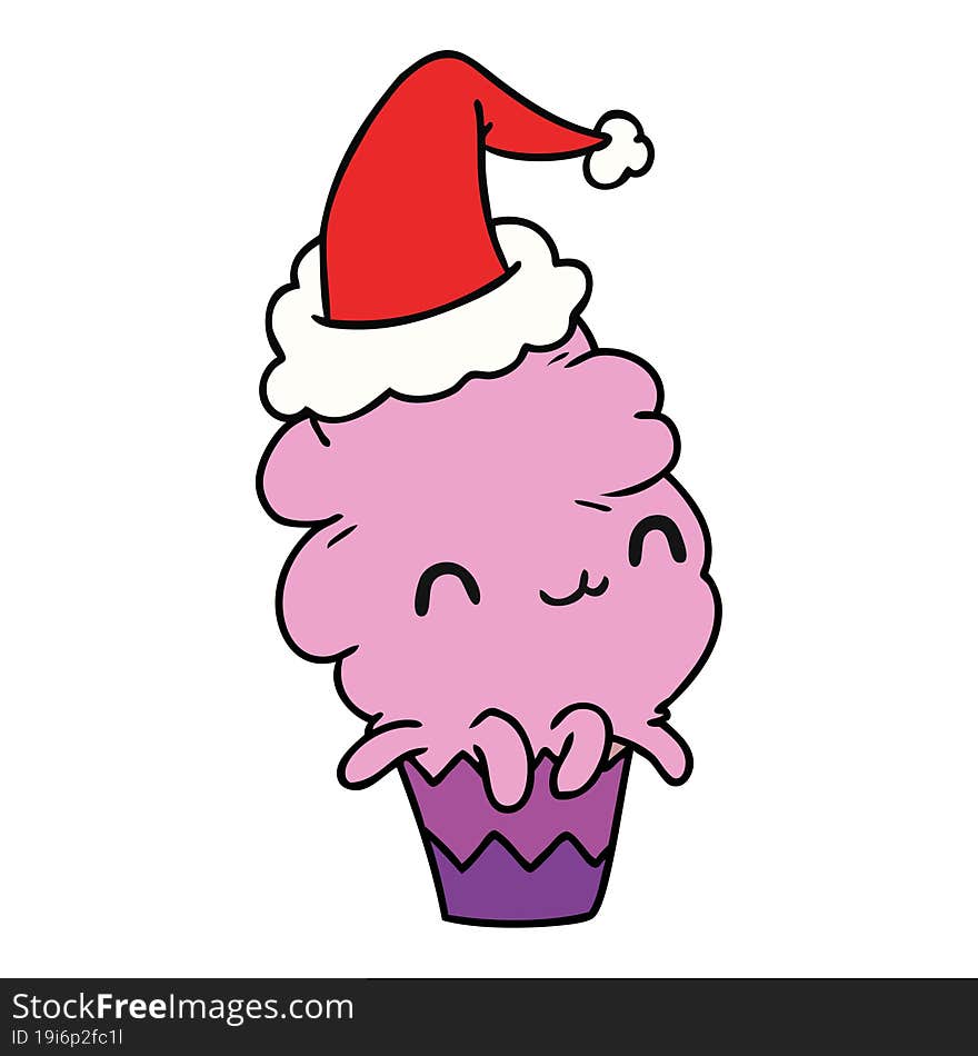 Christmas Cartoon Of Kawaii Muffin