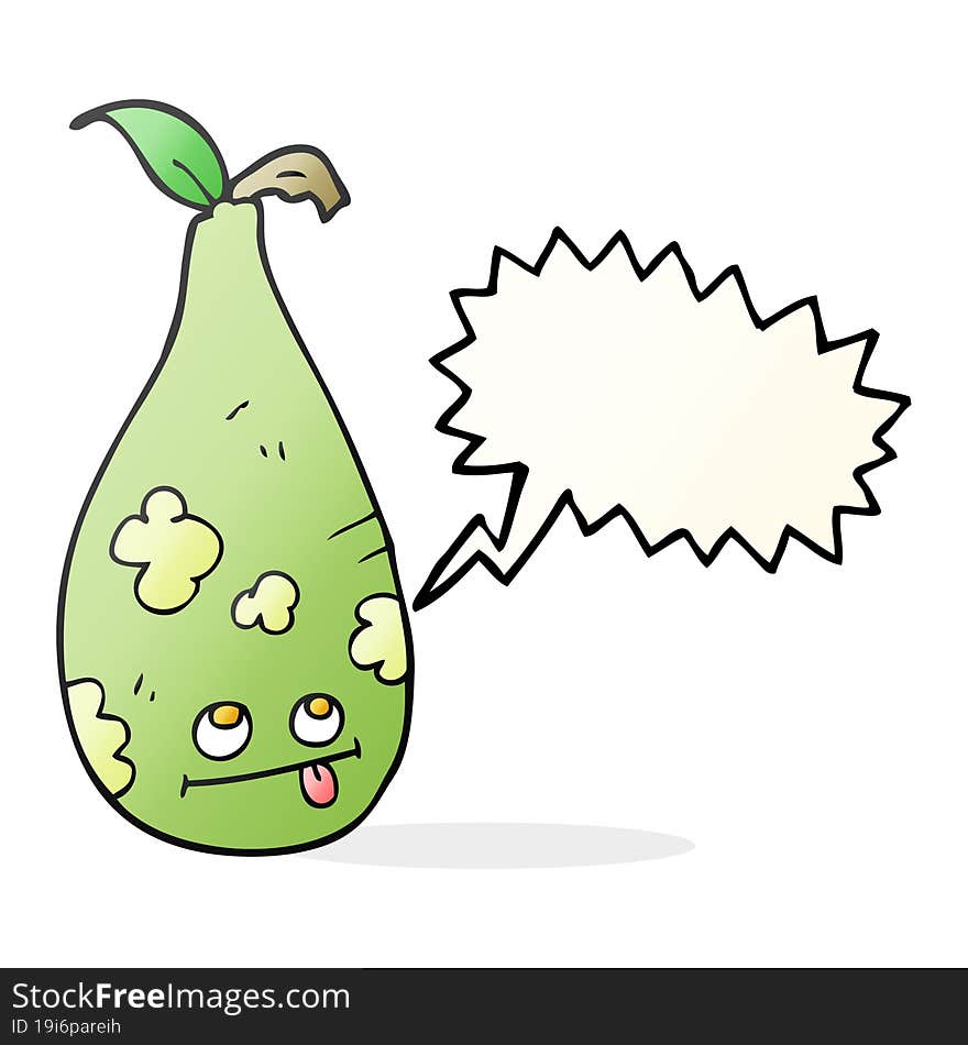 speech bubble cartoon pear