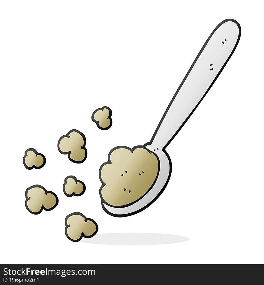 cartoon spoonful of food