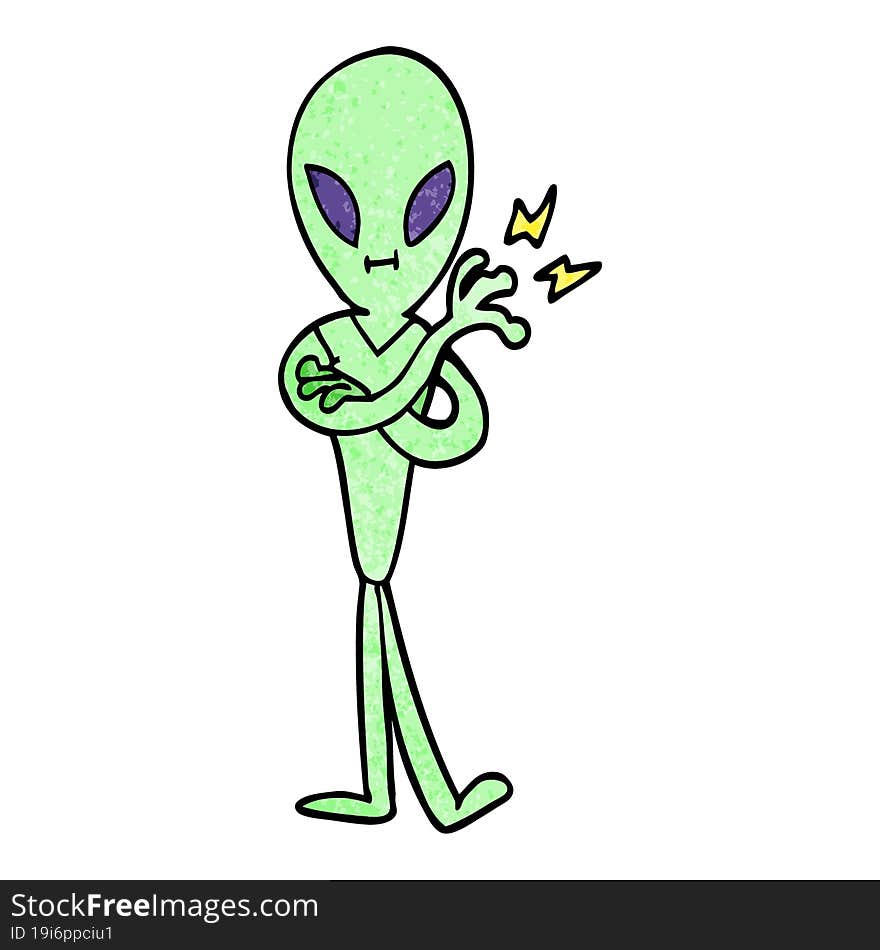 Cartoon Doodle Alien