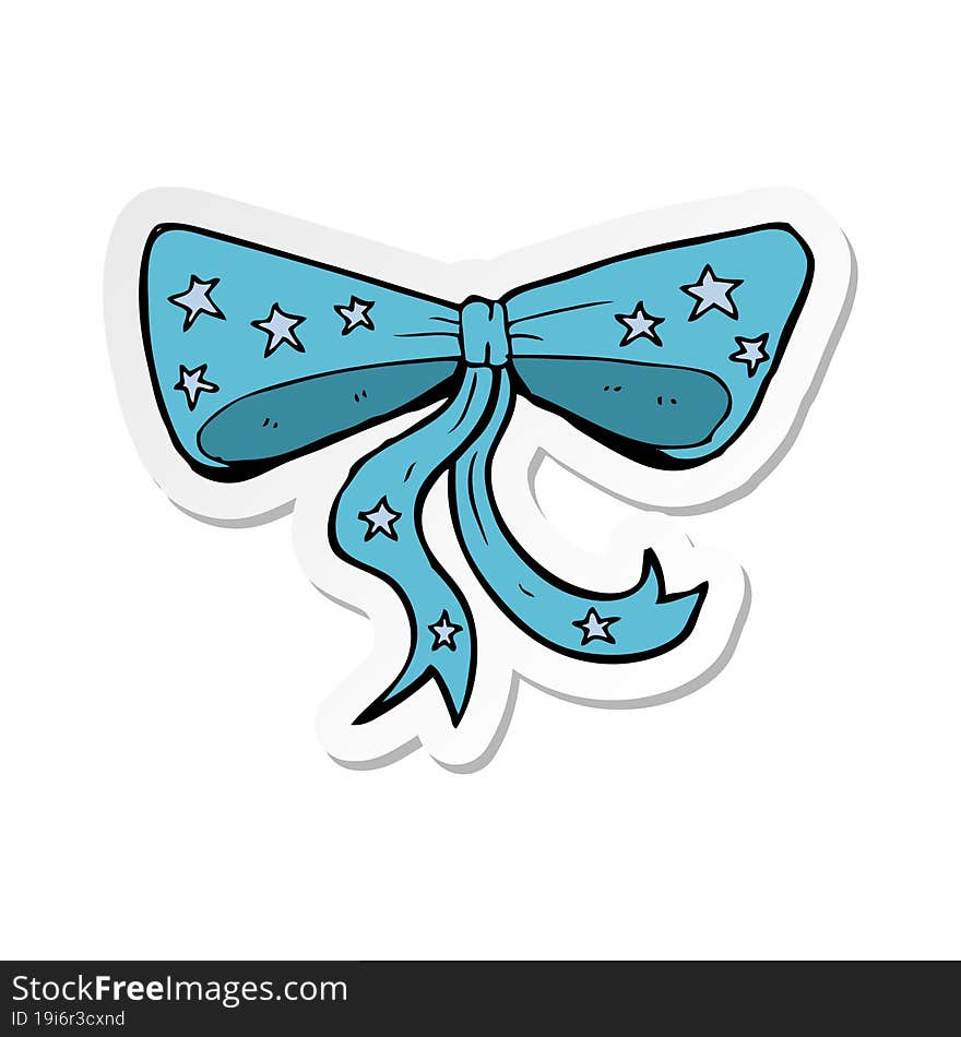 Sticker Of A Cartoon Bow Tie