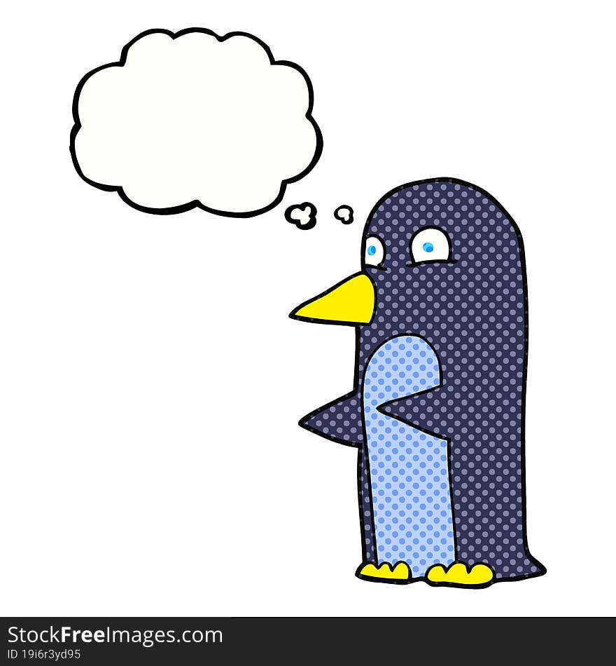 Thought Bubble Cartoon Penguin