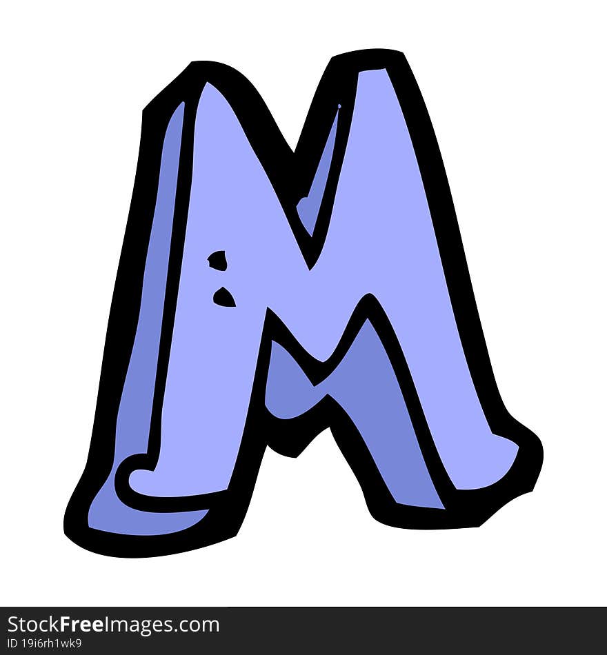 Cartoon Letter M