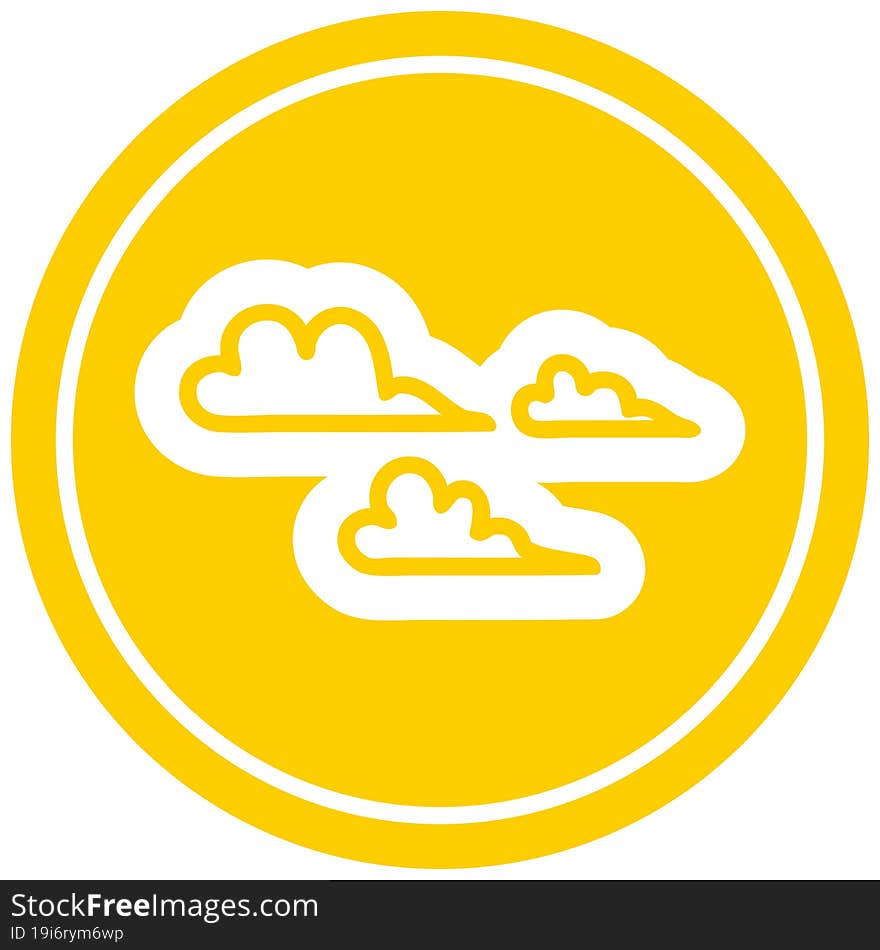 Weather Cloud Circular Icon