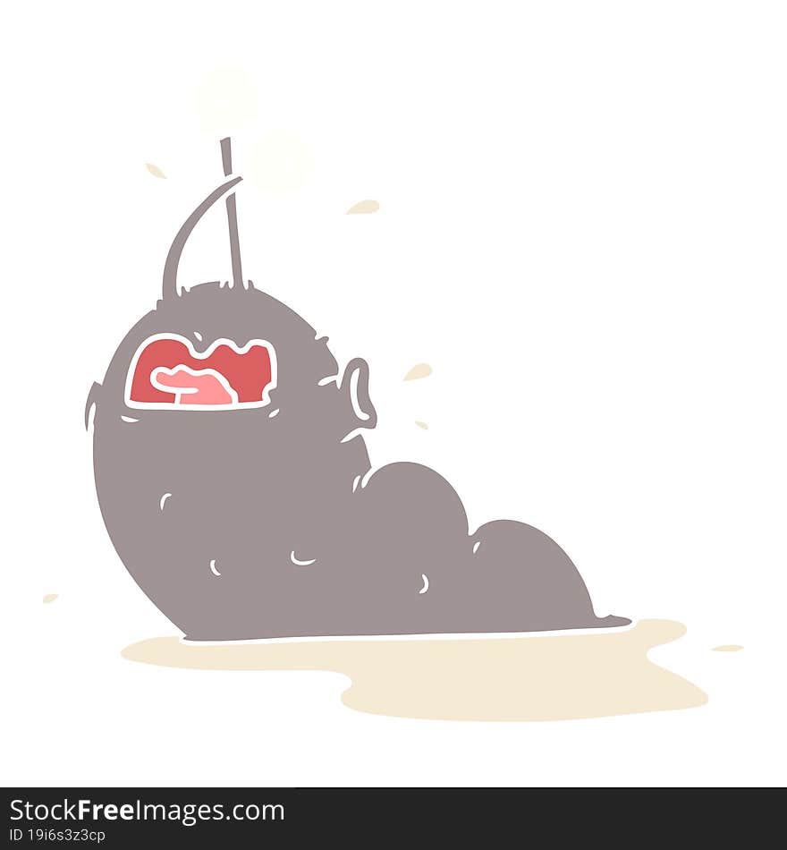 gross flat color style cartoon slug