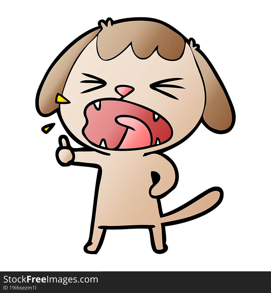 cute cartoon dog barking. cute cartoon dog barking