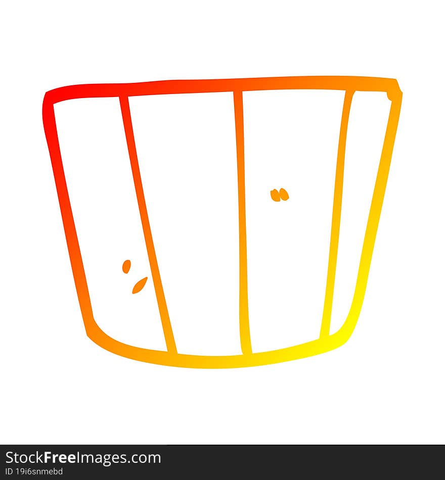 warm gradient line drawing cartoon pot