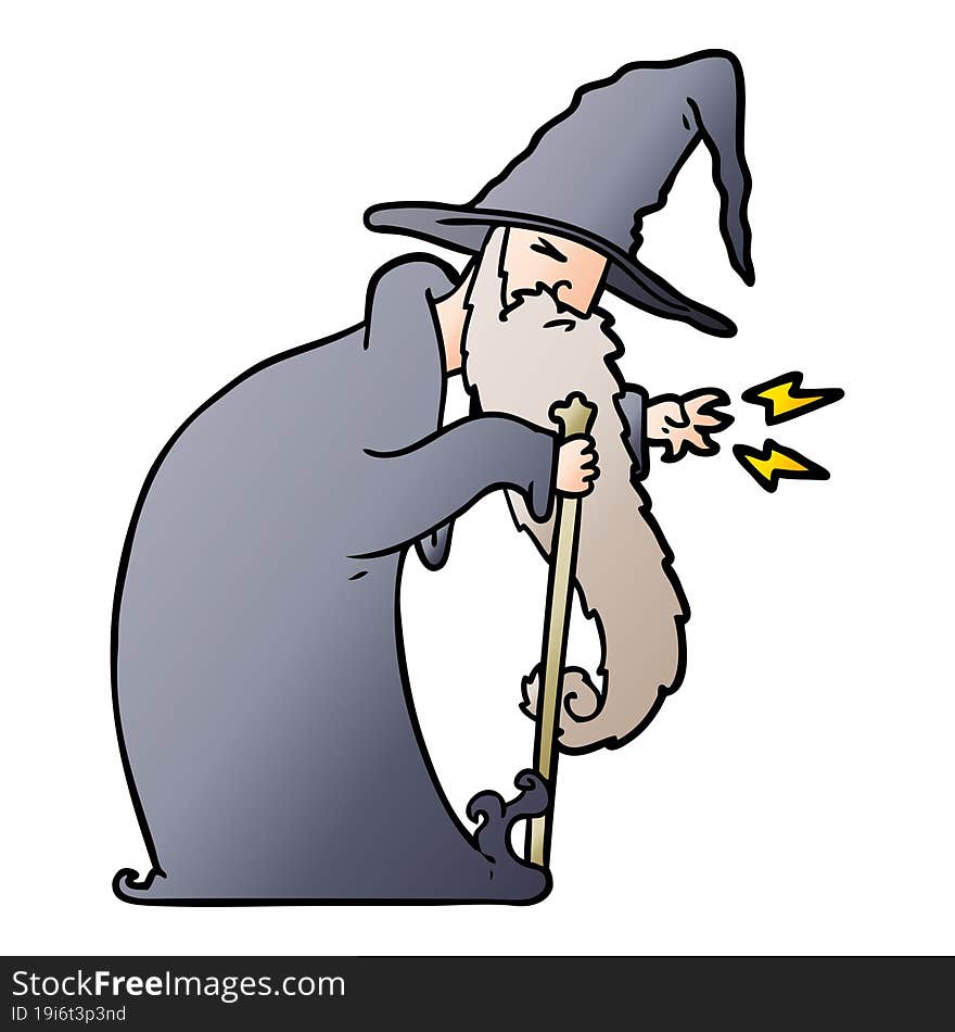 cartoon wizard. cartoon wizard