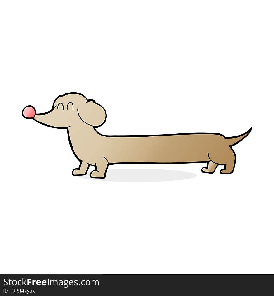 cartoon dachshund