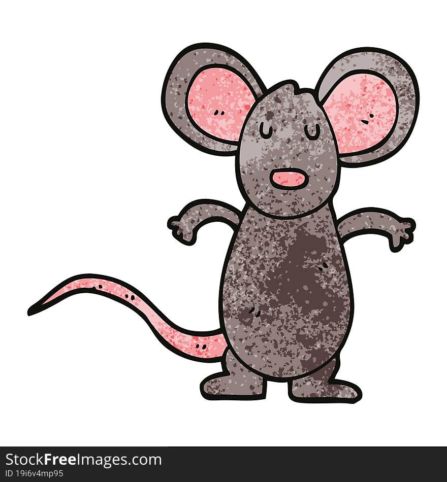 cartoon doodle mouse rat