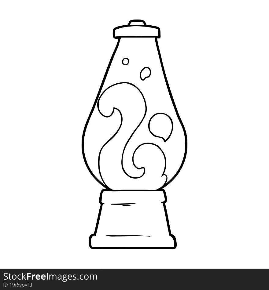 cartoon retro lava lamp. cartoon retro lava lamp