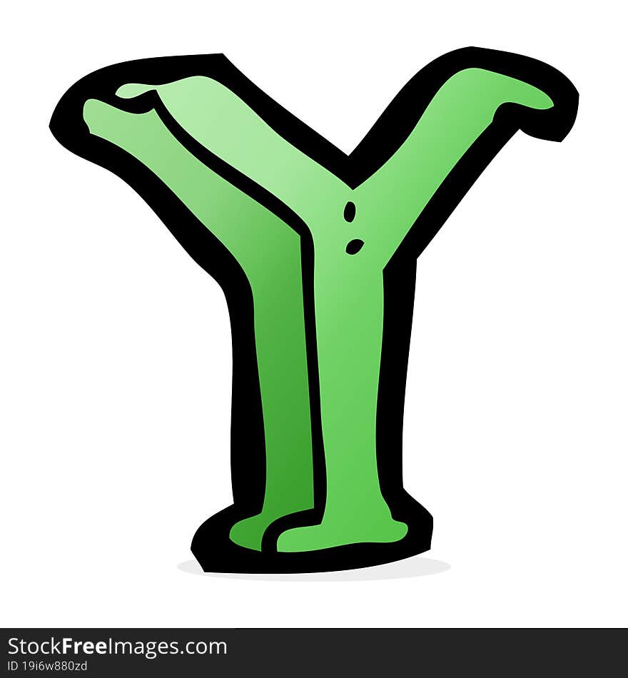 Cartoon Letter Y