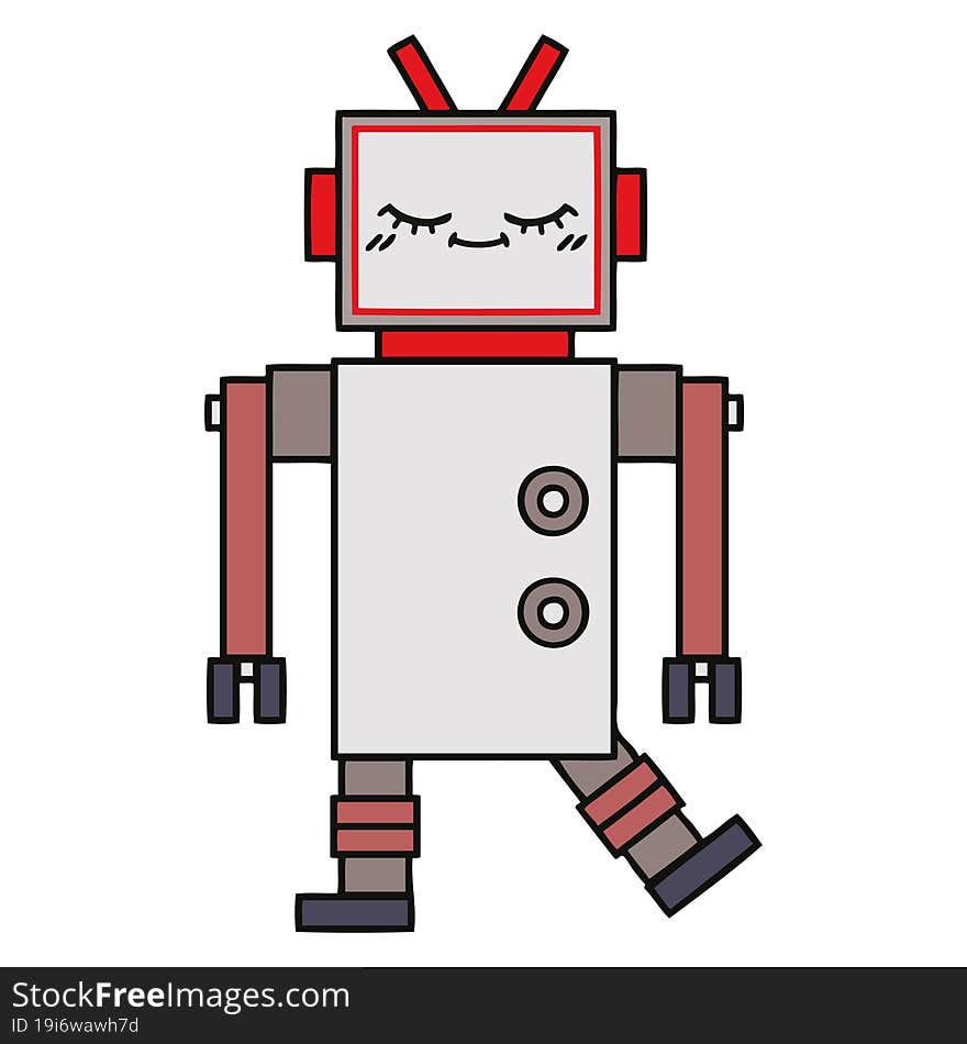 cute cartoon of a robot. cute cartoon of a robot