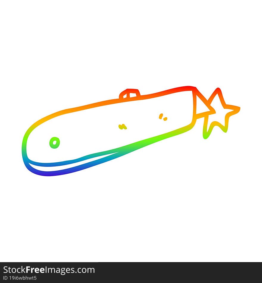 rainbow gradient line drawing cartoon work knife