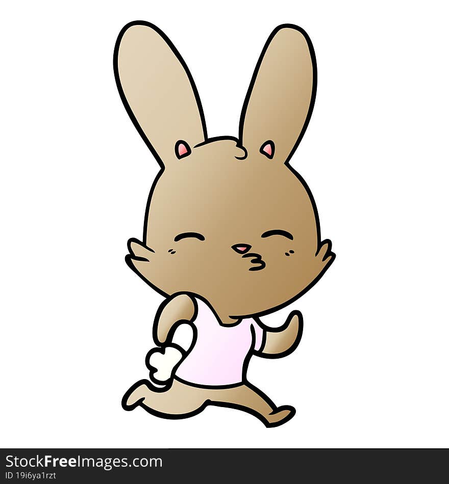 cartoon running rabbit. cartoon running rabbit