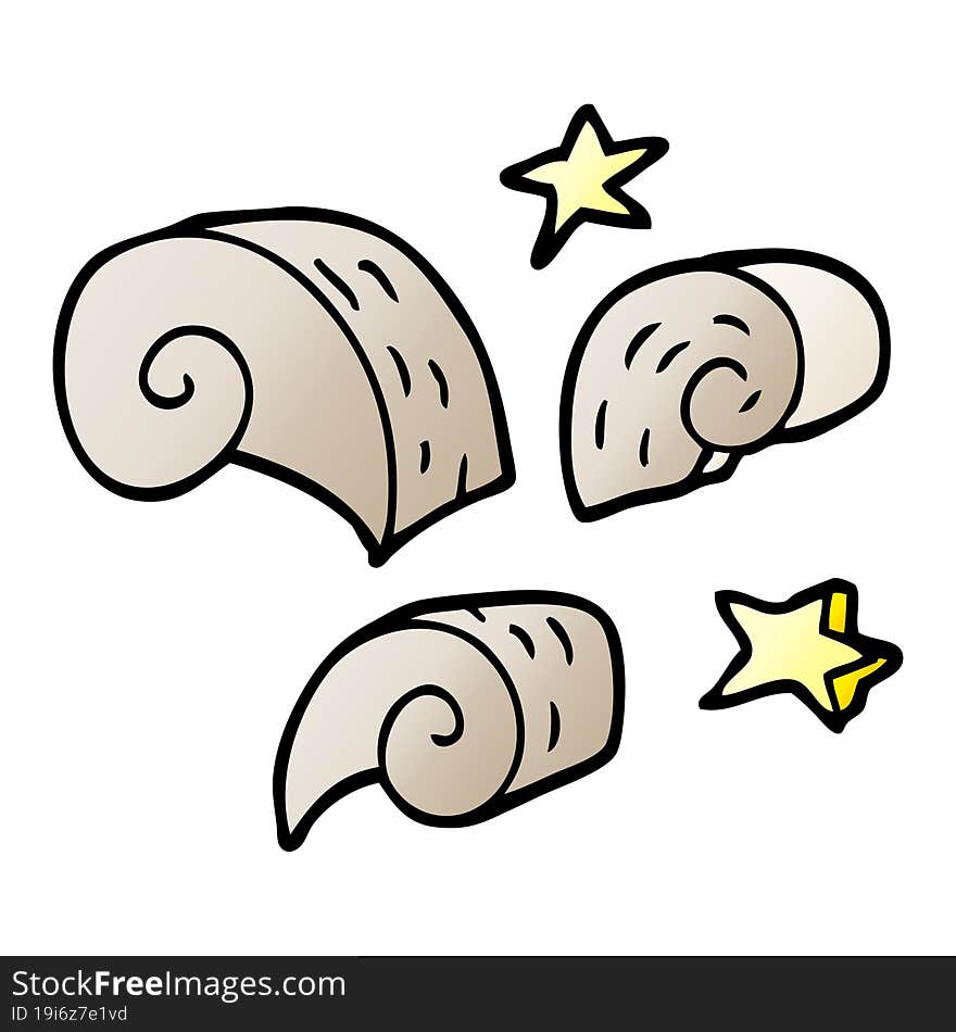 cartoon doodle swirl decorative elements