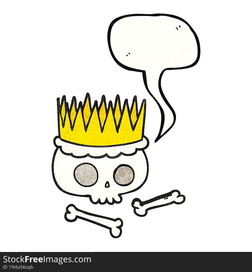 freehand drawn texture speech bubble cartoon crown