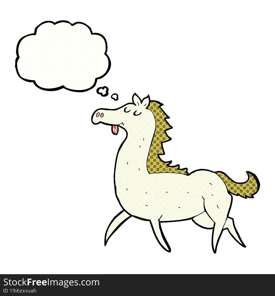 thought bubble cartoon horse