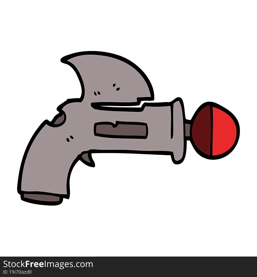 cartoon doodle ray gun