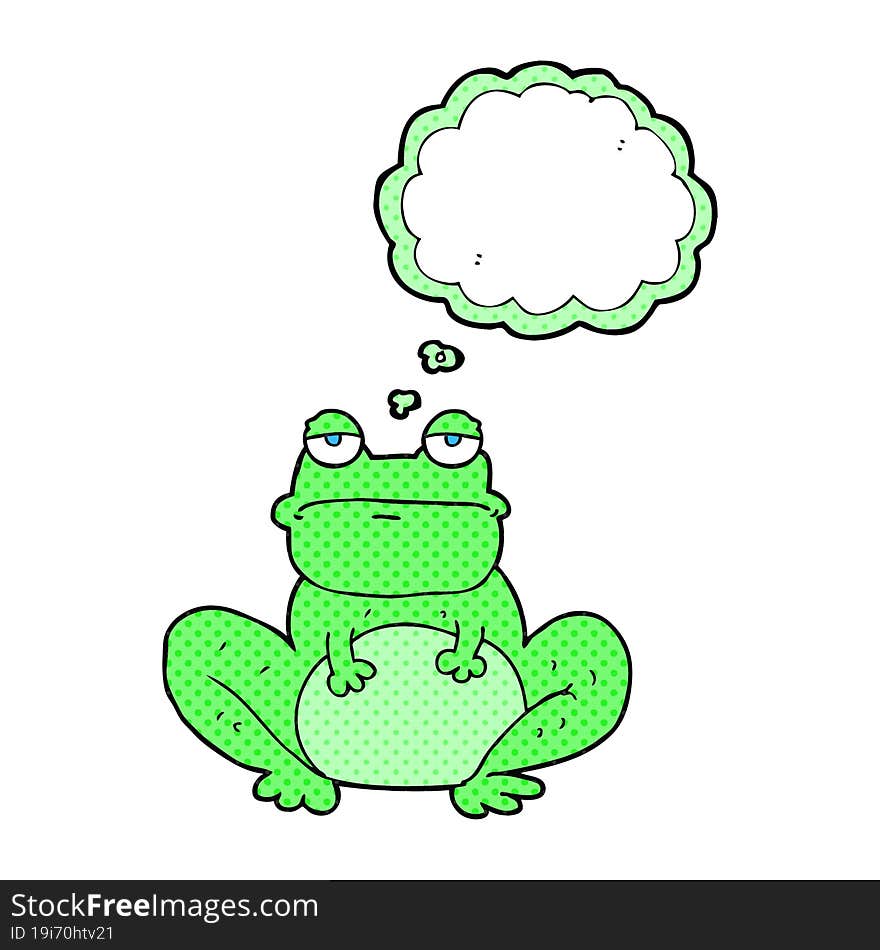 thought bubble cartoon frog