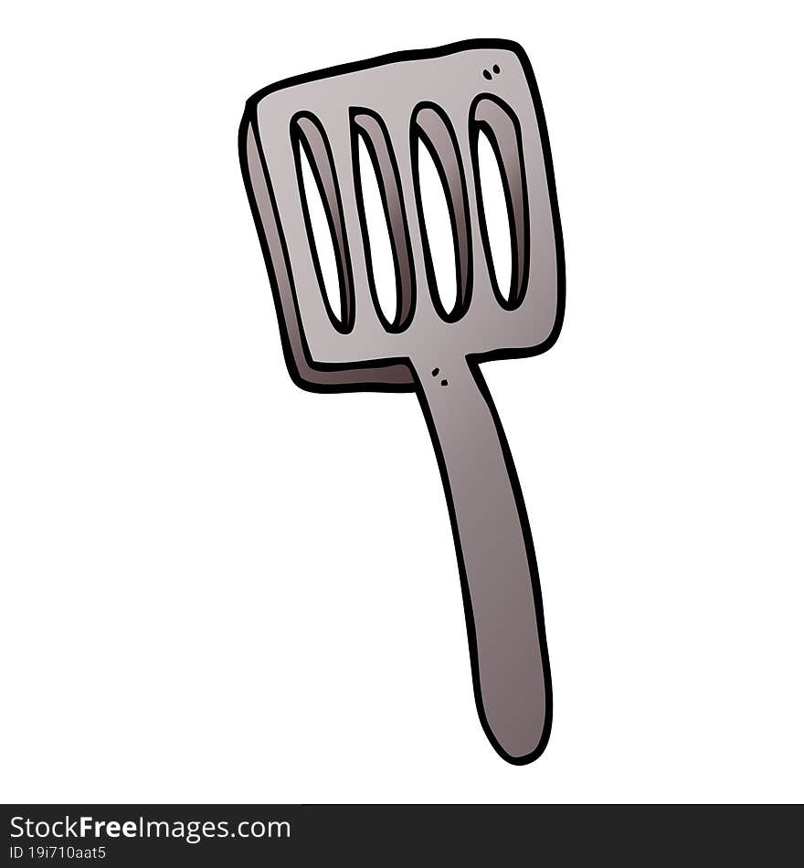 cartoon doodle food spatula