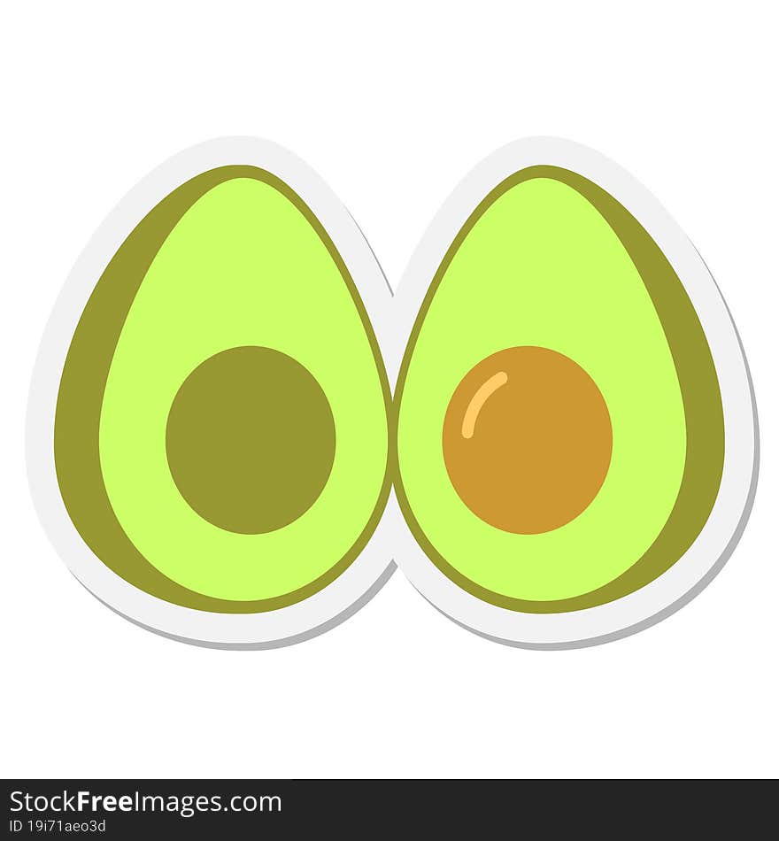 avocado sticker