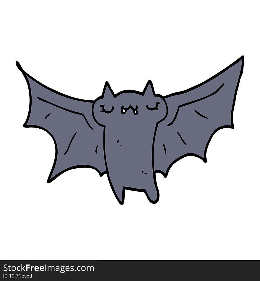 Cute Cartoon Halloween Bat