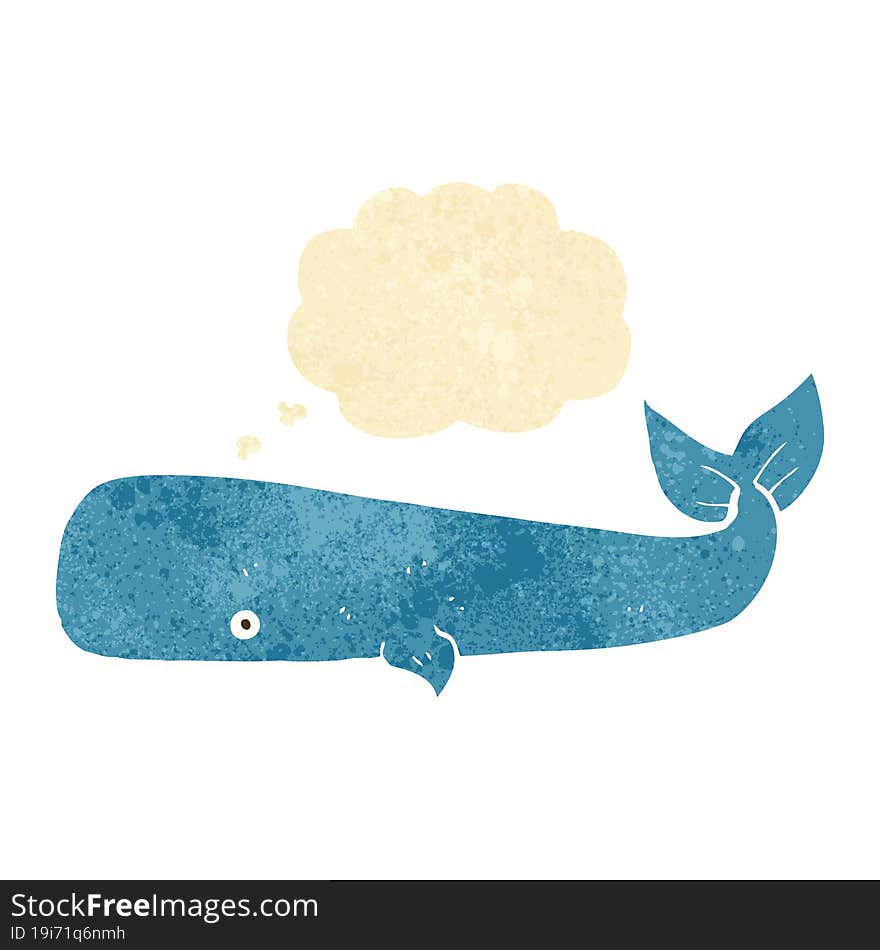 Cartoon Whale With Thought Bubble