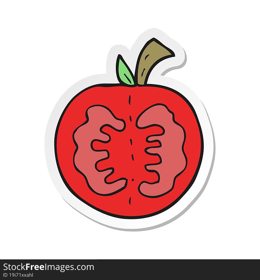 sticker of a cartoon tomato