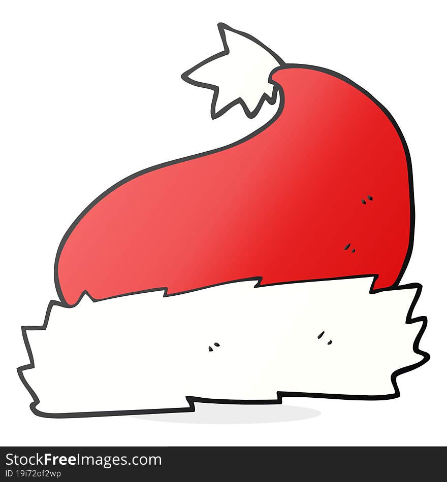 freehand drawn cartoon christmas hat