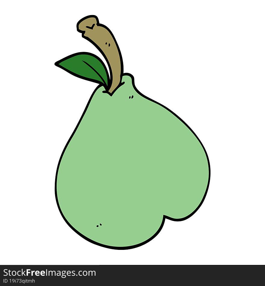 Cartoon Doodle Healthy Pear