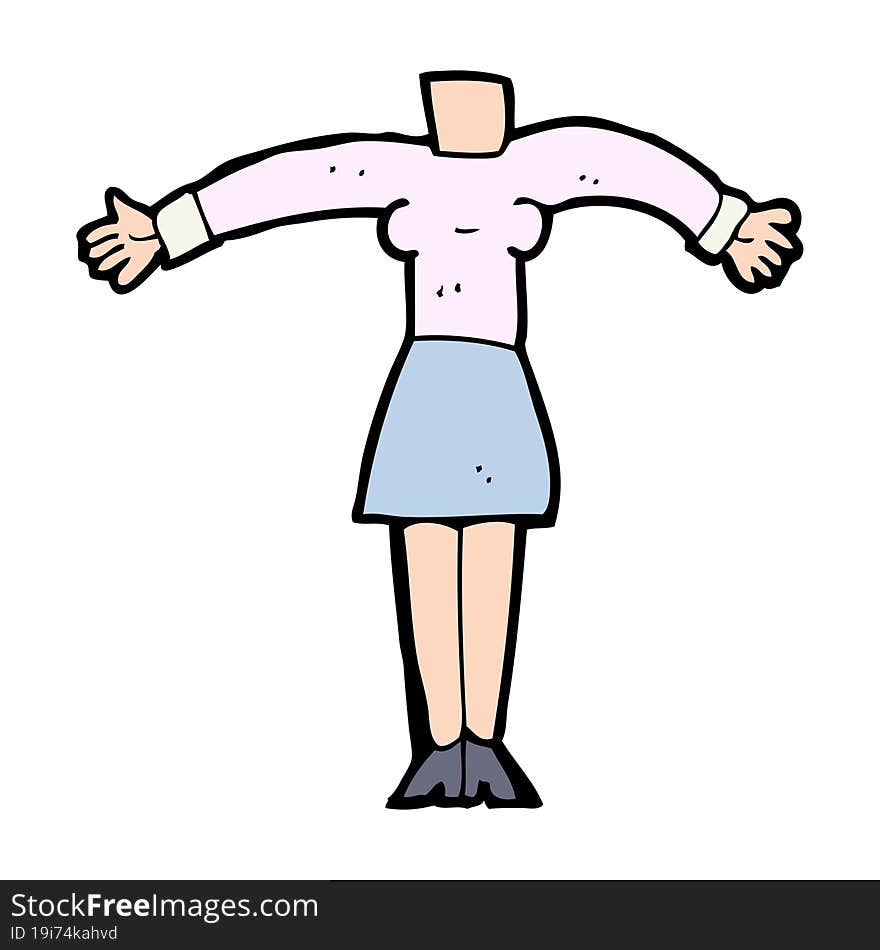 cartoon female body (add photos or mix and match cartoons